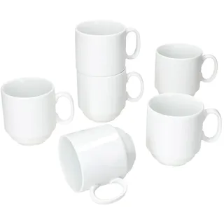 Mambocat Kaffeetasse 0,22 l Weiß 6 St.