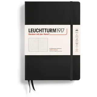 Leuchtturm1917 Notizbuch Medium A5 Dotted Schwarz