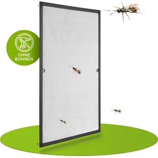 Juskys Fliegenschutzgitter mit Aluminiumrahmen 130 x 150 cm anthrazit