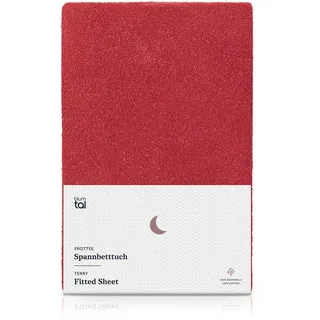Blumtal Spannbettlaken Frottee 160 x 200 cm rot