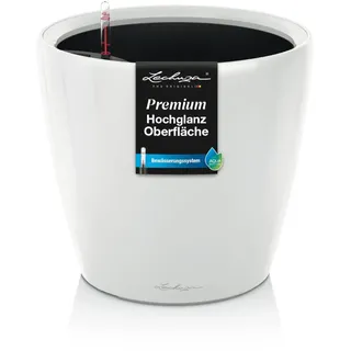 LECHUZA Classico LS 43 Komplettset Ø 43 x 40 cm weiß hochglanz