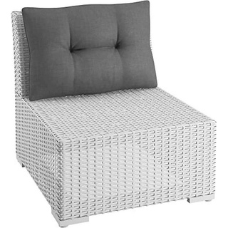 sunnypillow Stuhlkissen »Gartenkissen Rückenkissen für Gartenmöbel Rattanmöbel, Outdoor / Indoor, Polsterauflagen Kissen für Rattansessel « grau Rückenkissen 70x40x12cm