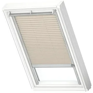 Velux Dachfensterplissee FML MK06 1259K  (Farbe: Hellbeige - 1259K, Farbe Schiene: Aluminium, Elektrisch)