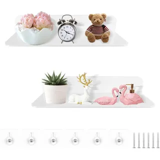 Kleines Wandregal 2er-Set, Wandregal Ohne Bohren, Regal Zum Kleben, Schwebendes,