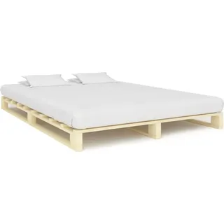 vidaXL Palettenbett 160 x 200 cm Braun