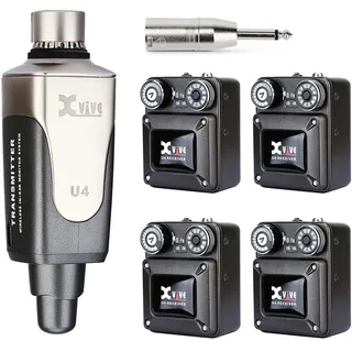 XVive U4 In-Ear Monitor Wireless System - Bundle, 1x Transmitter + 4x Receiver
