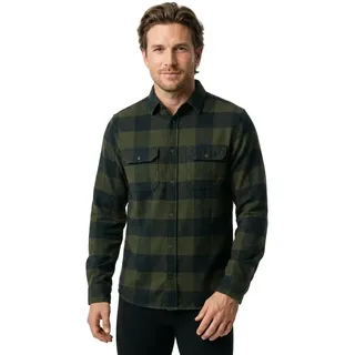 Fjällräven Övik Heavy Flannel Hemd Deep Forest/Dark Navy L