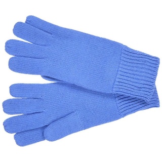 Seeberger Strickhandschuhe Strick Fingerhandschuhe in weichem Garn 18801-0 blau Seeberger