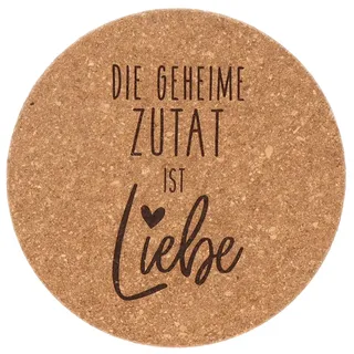 Spruchreif |Korkuntersetzer mit Spruch | Untersetzer aus Kork | Untersetzer aus Kork für Tisch und Küche | Durchmesser 19 cm | Hitzebeständig | Topfuntersetzer aus Kork | Tischplattenschutz