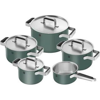 Zwilling Pure Topf-Set 5-tlg. 3 x Kochtopf (16 cm + 20 cm + 24 cm) + Bratentopf 20 cm + Stieltopf 16 cm