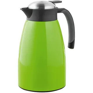Caterado Isolierkanne GLACE in grün, lackiert. Inhalt: 1,5 Liter für ca. 11 Tassen. Höhe: 24,3 cm, Durchmesser: 13,5 cm.