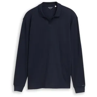 Tom Tailor Langarm-Poloshirt blau XXL