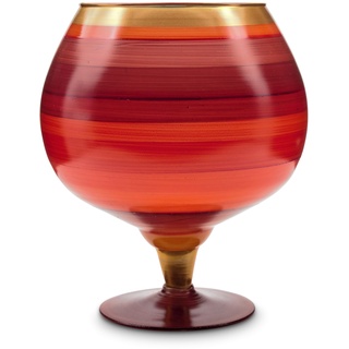 roter Pokal CONGNAC aus Glas - Tomato von Angela - Neue Wiener Werkstätte