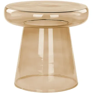 Beliani Beistelltisch Rauchglas goldbraun