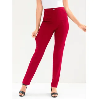 Webhose CLASSIC BASICS, Damen, Gr. 54, Normalgrößen, rot, 72% Viskose, 25% Polyamid, 3% Elasthan, unifarben, lang, Hosen, Topseller