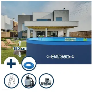 Planet Pool Stahlwandpool Set rund 450 x 120 cm