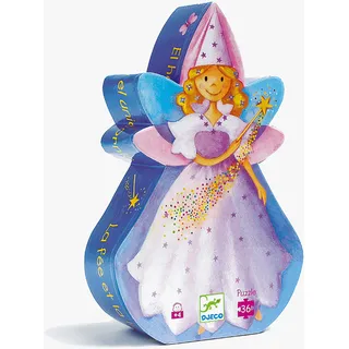 Djeco Puzzle - Silhouette Die Fee und das Einhorn 36 Teile