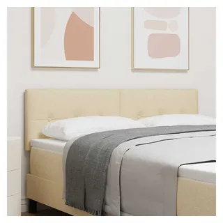 vidaXL Kopfteil mit Knopfheftung 144 x 7 x 88 cm Creme