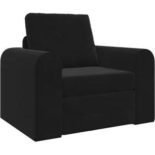 vidaXL Schlafcouch Samt 2-Sitzer Schwarz
