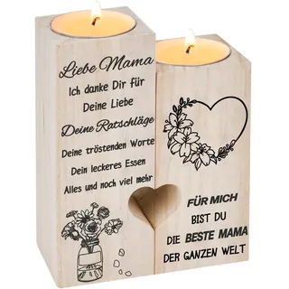 Muttertagsgeschenk,Holz Kerzenständer,Muttertagsgeschenke für Mama Oma | Personalisierte Muttertagsgeschenke , Geschenk Muttertag für Oma Frauen,Mama Geschenke zum Weihnachten Geburtstag