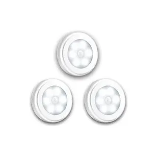 3er-set Led-nachtlichter Mit Bewegungsmelder, Batteriebetriebene Wandleuchten Für Flur, Bad, Schlafzimmer Und Küche. – Crezuo