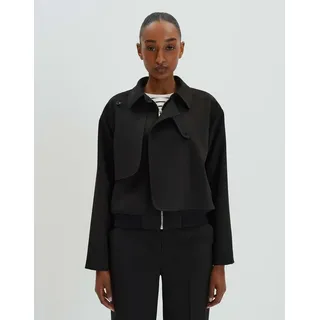 Someday Damen Jacke | Bomberjacke NECILIA Loose im Trench Stil Black, 38