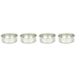 NaDeco Teelichthalter in Silber/Metall, Größe wählbar Ø zwischen 40 und 70mm Teelichttüllen Teelicht-Tülle für Standard-Teelichter Kerzentülle Kerzentopf Kerzenhalter, Größe:Ø 60 mm | 50 Stück