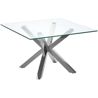 Beliani Couchtisch Silber Transparent 70 x 44 x 70 cm