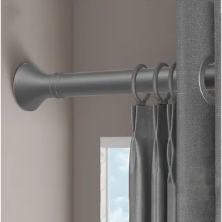 Teleskopstange Zum Klemmen 300 400 500cm Gardinenstange Ohne Bohren Für Gartenpavillon, Spannstange Zum Klemmen, Ø33mm Edelstahl Vorhangstange Klemmstange Türrahmen(Grau,210-300cm)