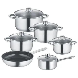 Berndes LUMINA Edelstahl Topfset 6-teilig - Grau