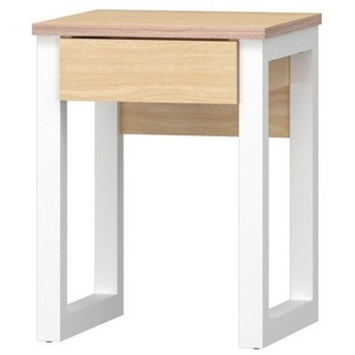 Siblo Nachttisch »Moderner Nachttisch Lucia P mit Schublade - bunter Nachttisch - Kiefernholz - Möbelplatte - Schlafzimmer - Jugendzimmer« weiß