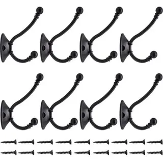 8-teiliges Set Großer Vintage-wandgarderobenhaken, Huthaken Aus Metall, Retro-garderobenständer Für Bad Und Küche