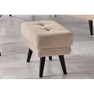 Home Affaire Hocker Hemmink Mikrofaser 58 x 47 x 44 cm Beige
