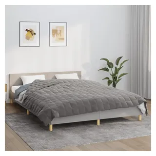 vidaXL Gewichtsdecke Grau 200x200 cm 9 kg Stoff