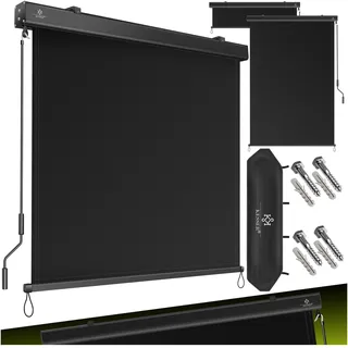 Kesser Senkrechtmarkise Außenrollo 200 x 250 cm Schwarz