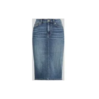 Regular Fit Midi-Rock aus Denim, Jeansblau, 38