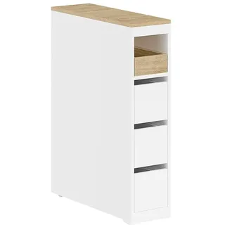 SoBuy Nischenschrank 60 x 20 x 82,3 cm 3-tlg. Weiß