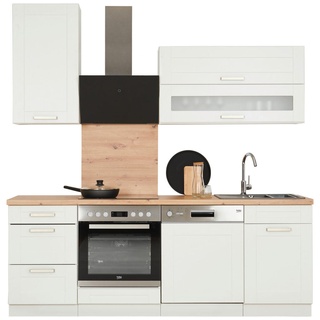 Ondega Küchenleerblock , Weiß , 3 Schubladen , seitenverkehrt montierbar , 220 cm , Küchen, Küchenzeilen ohne Geräte