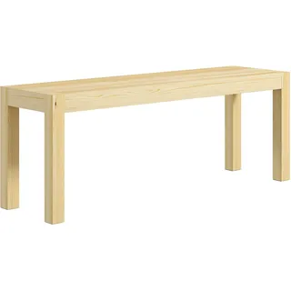 HOMCOM Sitzbank 2-Sitzer  Holzbank Essbank im Landhaus-Stil, Küchenbank für Wohnzimmer, bis 240 kg, Kiefernholz, Natur, 120x33x45cm  Aosom