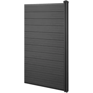Mendler Windschutz WPC-Sichtschutz Sarthe 98 x 189 x 9 cm Grau WPC