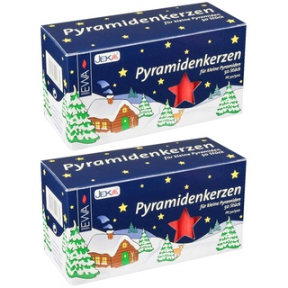 Ebersbacher Kerzenfabrik GmbH EWA raumbox Kerzen PYRAMIDENKERZEN rot für Advents- & Weihnachtspyramiden | 100 Stück