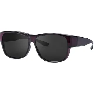 LVIOE Polarisiert Überzieh-Sonnenbrille Damen Herren, Fit Over Überbrille für Brillenträger UVA UVB Schutz (Lila)