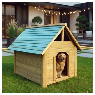 Melko Hundehütte 75 x 115 x 95 cm Holz Braun