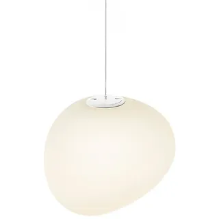 Pendelleuchte Foscarini, Gregg MIDI, dimmbar, Weiß, für Wohnzimmer, Glas, Design - 21 - 17 - 16