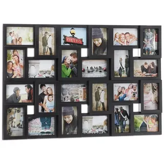 Relaxdays Bilderrahmen Collage schwarz 24 Bilder