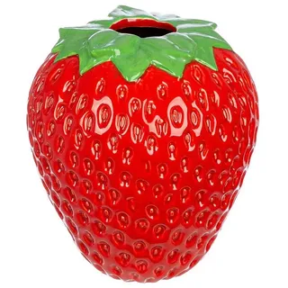 GILDE Dekovase Vase Erdbeere aus Keramik, Erdbeervase 20 cm von Gilde