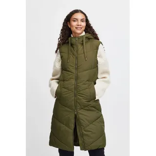 B.YOUNG Longweste BYBOMINA WAISTCOAT 6 - 20813366 Langweste mit Steppmuster in Grün | Gr.: 40