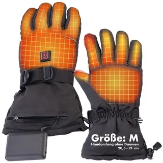 Beheizbare Handschuhe mit Akkus, wiederaufladbar, 3 Heizstufen, Gr. M