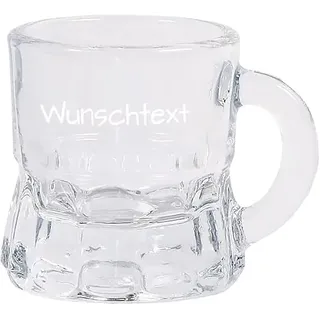 Alsino 1 Personalisiertes Schnapsglas mit Henkel 2 cl Shotgläser Pinnchen Wunschtext Glas 2cl personalisiert Shotglas Name oder Text