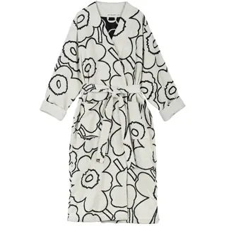 Marimekko - Piirto Unikko Bademantel L, ivory / black